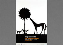 Das Gelbe Haus Flims - Diego Giacometti, Plakat + Beschriftung