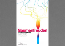 Das Gelbe Haus Flims - Gaumenfreuden, Plakat-Gestaltung